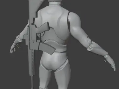 M27 Gun Weapon Low-poly 3D model