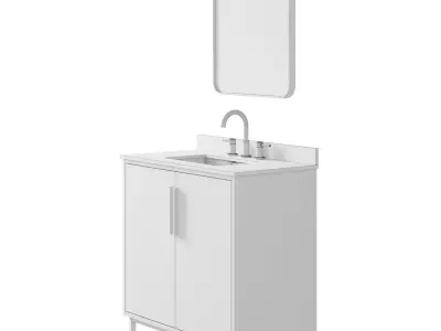 OVE Ira 36 Earthtone Driftwood Vanity 3D model