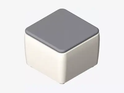 Seat - Ottoman - Simplicity Low-poly 3D model