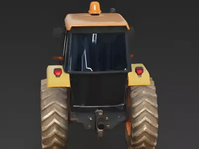 Industrial Orange Loader Tractor 3D Model Low-poly 3D model