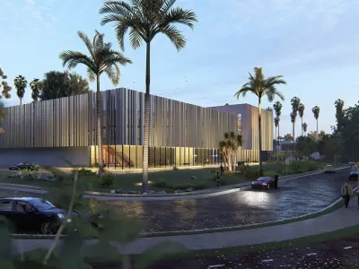 Commercial building Revit Lumion with 3d grass 3D model purchase