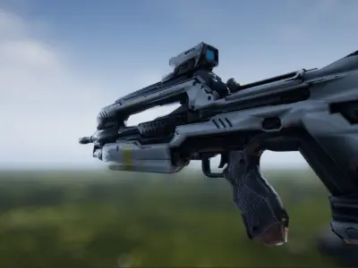 SciFi Weapon Low-poly 3D model