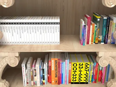 Bookcase 4K 3D model