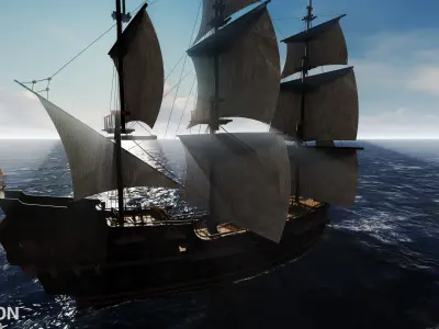 BlackPearl Ship 3D Model 3D print model