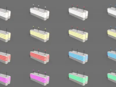 PBR Sci-Fi Building A18 Low-poly 3D model