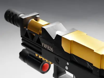 G74 Handgun 3D Model High Poly Free 3D model