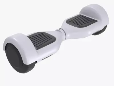 Self-Balancing Smart Scooter Electric Hoverboard 3D model