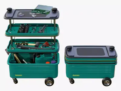 Workshop Tool Trolley M1 3D model