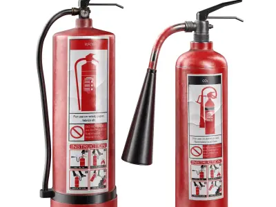 Fire Extinguisher 3D model 7