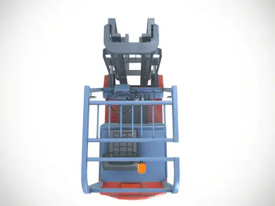 Industrial Fork Lift  Low-poly 3D model