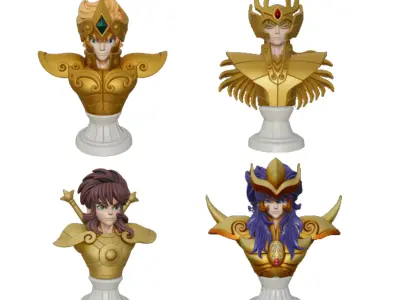 Saint Seiya 12 Bust golden Knights 3D print model