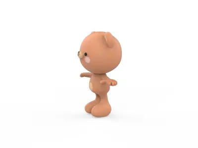 Character001 Bear Animal Low-poly 3D model
