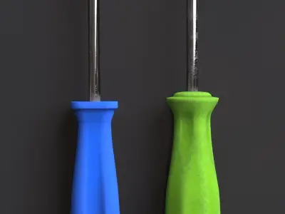 Screwdrivers two Low-poly 3D model