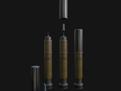 Adrenaline Syringe Low-poly 3D model