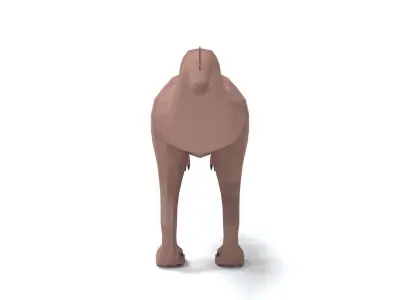 Low Poly Cartoon Torvosaurus Dinosaur Low-poly 3D model