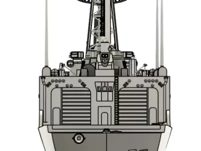 Oliver Hazard Perry RC Model 1-96 3D print model