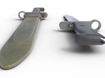 M1 garand bayonet Low-poly 3D model