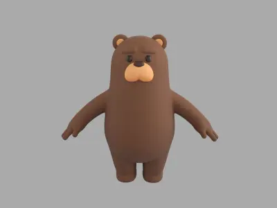 Brown Bear Character 3D model