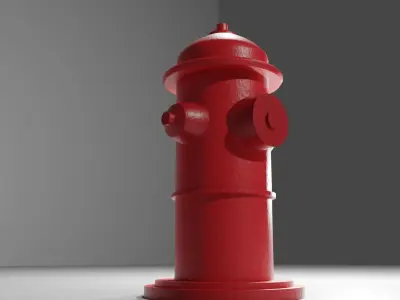 Low-Poly Fire Hydrant Low-poly 3D model