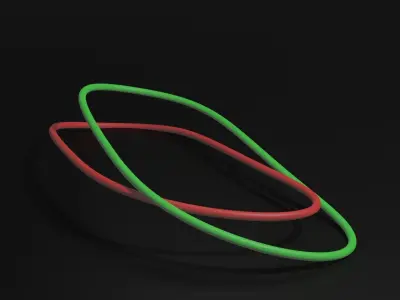 Rubber knot Low-poly 3D model