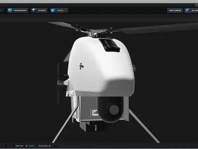 E3D - Vapor 55 Helicopter UAV Drone 3D model