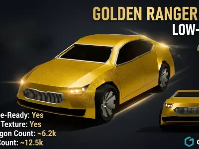 SUV Low-Poly Game-ready Low-poly 3D model