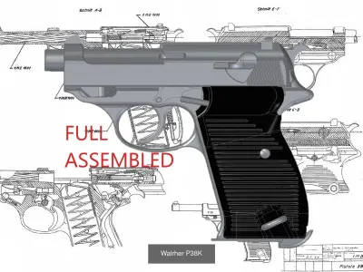 Semi Auto Pistols 3D Model Pack