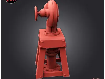 Industrial Fire Hydrant 3D print model