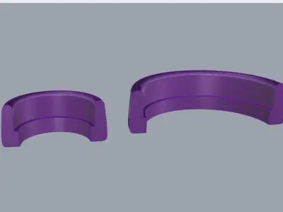 round flush set cabochon ring heads earrings or pendant 3D print model