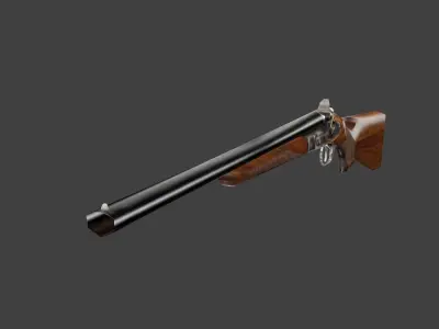 Cowboy shotgun Free low-poly 3D model