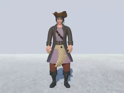 Pirate 5 Avatar Rigged  Low-poly 3D model