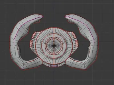 Sporty steering wheel concept design for sports car 3D model