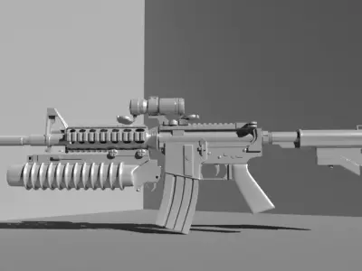 Machine Gun Free 3D model get