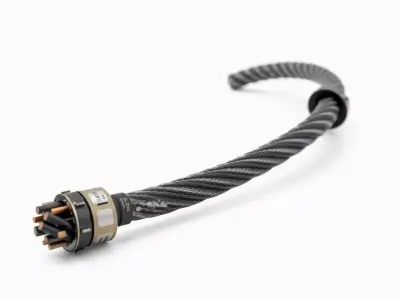 Braided Industrial Cable Connector model pack Low-poly 3D model