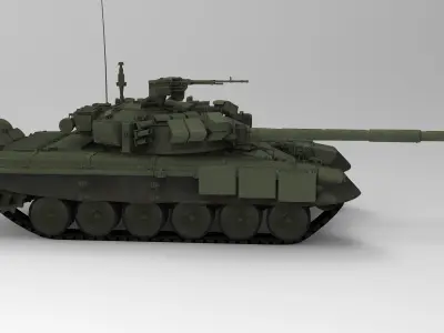 T-90 Russian Main Battle Tank Low-poly 3D model