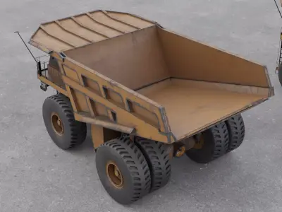 Mining Truck - Cat 797B  Low-poly 3D model