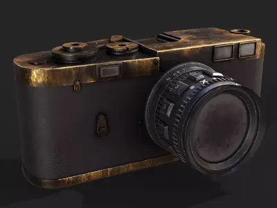 Vintange Camera Low-poly 3D model