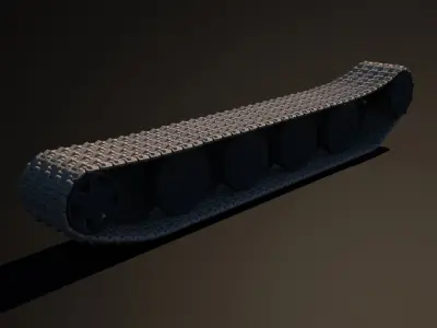 World War 2 tanks tracks Free 3D model