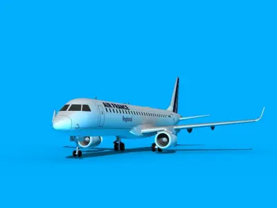 Embraer Emb-190 Air France HOP 3D model
