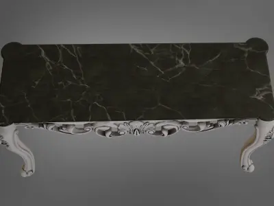 Vintage Console Table Low-poly 3D model
