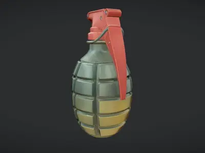 military hand grenade 3D model purchase