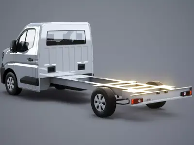 Renault Master 2025 Chassis Cab - Realistic PBR Textured  Low-poly 3D model