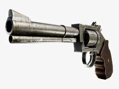 Webley Revolver Pistol 3D model