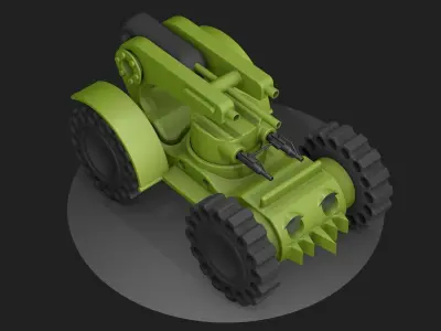 Military vehicle toy 3D model