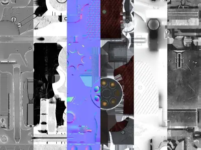 Nagant M1895 Low-poly 3D model