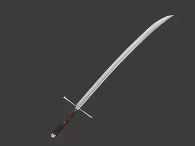 Kriegsmesser war knife Low-poly 3D model