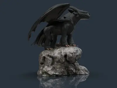 Toothless - How to train your dragon for 3d print model 3D print model