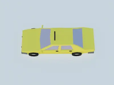 taxi low poly Free 3D model