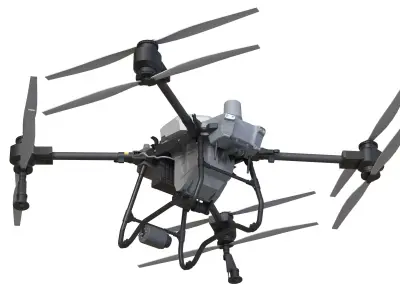 DJI AGRAS T50 agricultural drone Low-poly 3D model