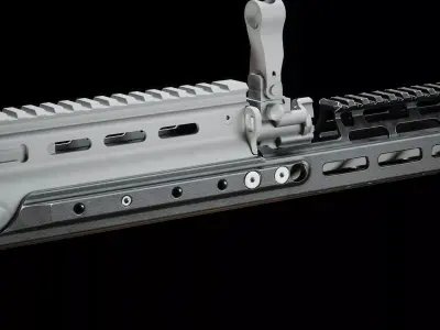 FN SCAR tactical handguard Low-poly 3D model